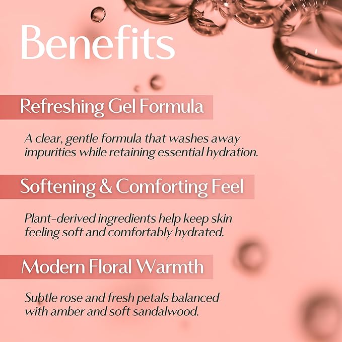 Hersteller Nearby Scented Vegan Body Wash 10.1 fl oz Moisturizing Soothing Cleanser for Dry Skin Still A Rose