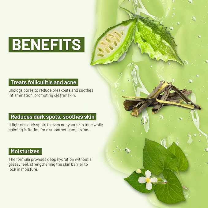 ABERA Bitter Melon Shower Gel | Gentle Body Wash for Soothing and Cleansing High-Performance BHA Folliculitis Body Wash Reduces Back Acne Keratosis Pilaris &amp Folliculitis Treatment1014 fl oz