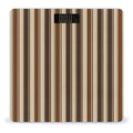 Brown Stripe Digital Bathroom Scale for Body Weight with High Precision Digital Weighing Scale with BMI Clear LCD Display and Step-On Measures Weight Up to 180kg