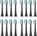 8/12/16PCS Replacement Toothbrush Brush HeadsCompatible for Phili Electric Handles(16pcs Black)