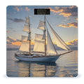 White Sailing Ship at Sunset Smart Scale for Body Weight Accurate Bathroom Scale with LED Display Digital Weight Scales Weighing Machine High Precision Scales for Bath Home