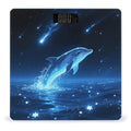 Star - Swimming Dolphin Weight Scale Large Digital Bathroom Scales with Bright LED Display Non Slip Digital Scale and Step On Fashion Weighing Machine for Body