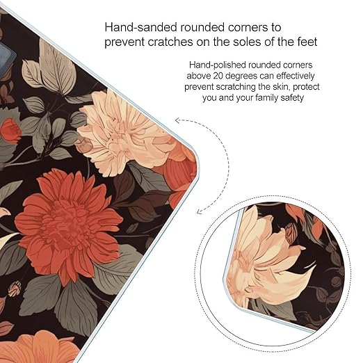 Autumn Beautiful Floral Bathroom Scale for Body Weight Bathroom Weighing Scale with Backlit LCD Display Highly Accurate Measures Weight Up to 180kg