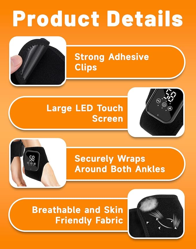 Massager 2026 Foot Relief Massager Portable Feet Relieve Machine Foot Massager for Neuropathy 3 Massage Modes 3 Heat Level Rechargeable Just 15 Minutes a Day (1PCS)