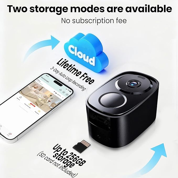 2026 Enhanced 2K UHD Security Cameras Wireless Outdoor – Free Cloud &amp SD Storage Dual-Band WiFi 2.4G/5G Full-Color Night Vision 6-Month Battery Motion Alerts IP66 Weatherproof 2-Way Talk