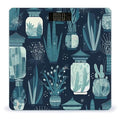 Succulent Plants and Cactus Bathroom Scale Automatic Power On/Off Body Scales LCD Backlight Display Square Digital Scale Rounded Corners Bathroom Scales for Home Bedrooms