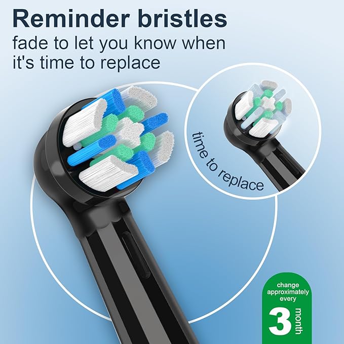 iO Replacement Heads Compatible with Oral B iO Electric ToothbrushPremium Bristles for Deep CleaningCompatible with Oral B iO Series 2/3/4/5/6/7/8/9/10Black