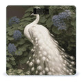 White Peacock Bathroom Scale Automatic Power On/Off Body Scales LCD Backlight Display Square Digital Scale Rounded Corners Bathroom Scales for Home Bedrooms