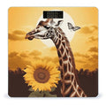 Giraffe and Sunflower Scale for Body Weight Accurate Digital Bathroom Scale Toughened Glass High Precision Scales Smart Weight Scales with Large LCD Backlight Display Weighing Machine