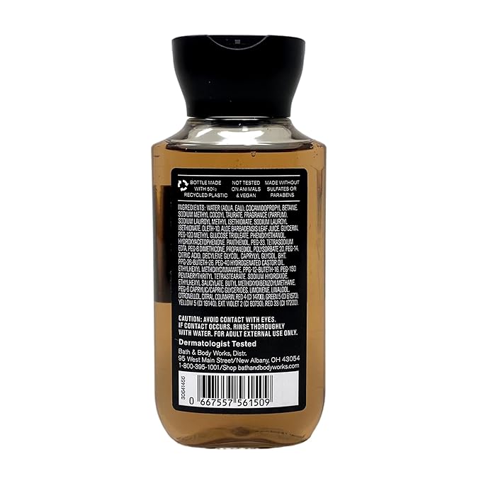 Bath &amp Body Works The Men's Collection 3 Mahogany Teakwood - 3-in-1 Hair Face &amp Body Washes - with an Aloe Vera Sample Soap - Travel size