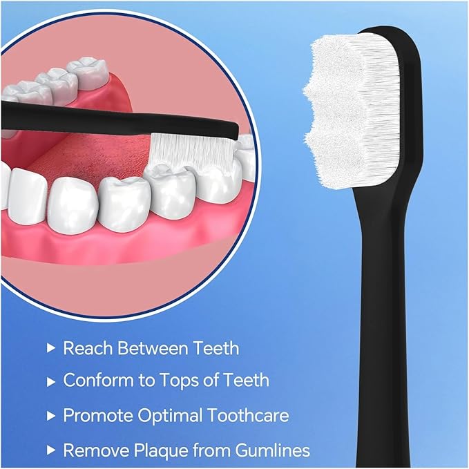 Compatible for Replacement Toothbrush Brush Heads Compatible with Philips Sonicare Electric Ultra Soft Nano Bristles 1100 5300 7500(12 Pcs)