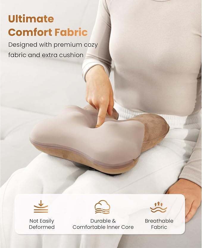 BOB AND BRAD Back Massager with Heat FSA Eligible EZBack Corded Back Massager for Pain Relief Deep Tissue Shiatsu Back Shoulder and Neck Massage Pillow Soothing Full-Body Relief for Women Men
