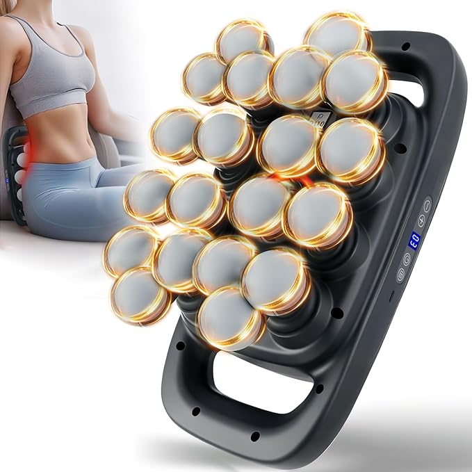20 Head Massage GunMore Powerful than 16 Head MassagerDeep Tissue Massager Gun with 3 Modes &amp 30 Levels Muscle Massager for Pain ReliefBack MassagerHandheld Massager for BackNeckShoulder