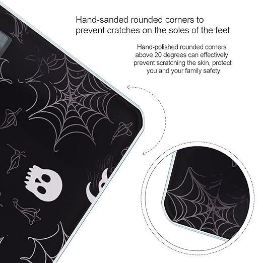 Halloween Goth Smart Scale for Body Weight Accurate Bathroom Scale with LED Display Digital Weight Scales Weighing Machine High Precision Scales for Bath Home