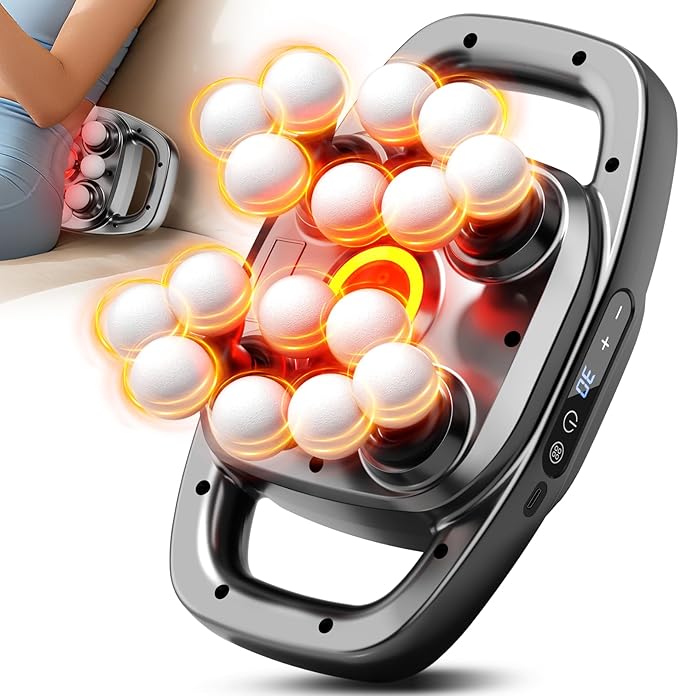 16 Heads Massage Gun Deep Tissue Massager with 3 Modes &amp 30 Levels Valentine's Day Gifts Large-Area Massage for Back Neck Shoulder Leg Waist Muscle Pain Relief Gift for Women and Men