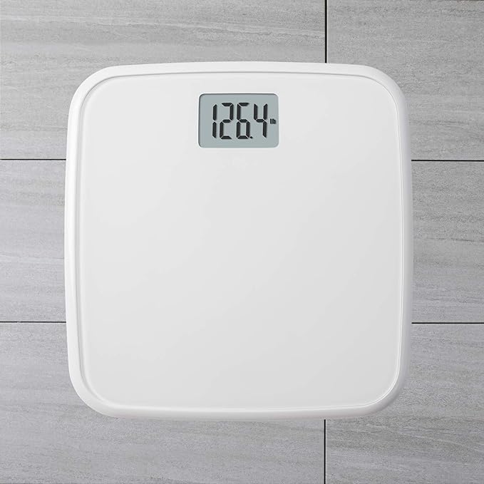 InstaTrack TS-701 Ultra-Thin Digital Bathroom Scale in Contemporary Bright White – Accurately Measures up to 330 Pounds