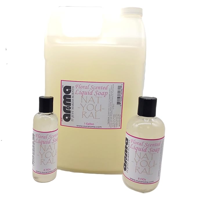 Our Aroma All-In-One Floral Liquid Soap - Natural Plant-based Cleaning for Skin Hair Body