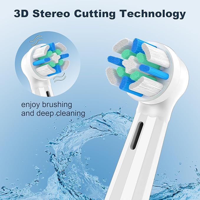 10PACK Replacement Toothbrush Heads Compatible with Oral B iO Series 2/3/4/5/6/7/8/9/10 Electric ToothbrushRound Brush Heads for Gentle Gum Care &amp Deep CleaningWhite