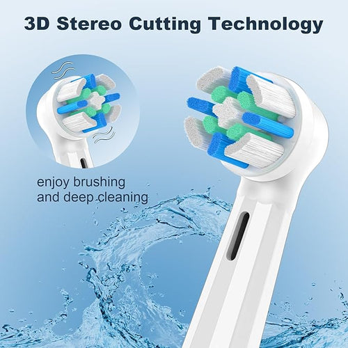10PACK Replacement Toothbrush Heads Compatible with Oral B iO Series 2/3/4/5/6/7/8/9/10 Electric ToothbrushRound Brush Heads for Gentle Gum Care &amp Deep CleaningWhite