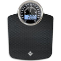 ZENO Hybrid 2-in-1 Analog &amp Digital Weighing Scale for Body Weight up to 400lbs - Thick Tempered Glass - Extra Large Display - Easy to Read Digital Bathroom Scale - New - Black Nova