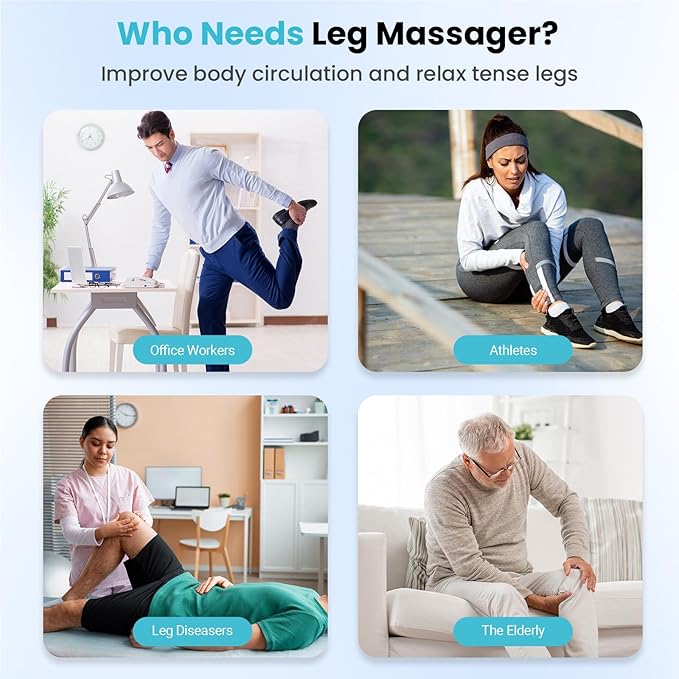 Leg Massager with Heat FSA Eligible HSA Air Compression Leg Massager for Blood Circulation and Pain ReliefMuscle FatigueCrampsSwelling and Edema