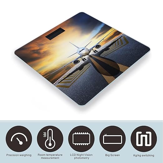 Backpack Airplane Scale for Body Weight Digital Bathroom Scale Precision Smart Weighing Scales with Clear LED Display Accurate High Precision Scales Weighing Machine