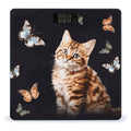 Cat Butterfly Scale for Body Weight Sturdy Tempered Glass Weighing Scales with LCD Display Accurate Digital Bathroom Scale Convenient Body Fat Smart Scales 400lb