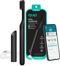 Quip Rechargeable Smart Sonic Toothbrush for Adults - Timed Electric Toothbrush with Bluetooth &amp Rewards App - Replaceable Brush Head Soft Bristles Metal Handle - Travel Toothbrush - All-Black