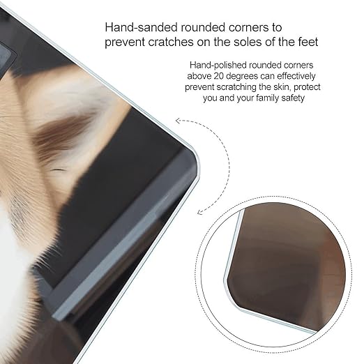 Animal Dog Scale for Body Weight High Precision Digital Weight Scales with LCD Display Anti-Slip Sturdy Slim Tempered Glass Bathroom Scale for Home Use
