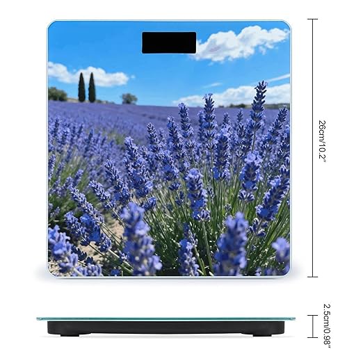 Lavender Smart Scale for Body Weight Digital Bathroom Scale Toughened Glass Weight Scale with Large LCD Backlight Display High Precision Scales Weighing Machine