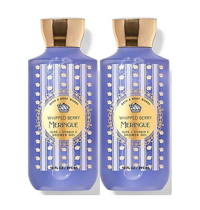 Bath &amp Body Works Shower Gel Gift Sets For Women 10 Oz 2 Pack (Whipped Berry Meringue)