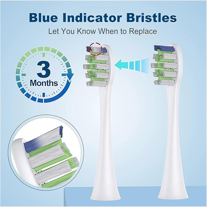 10 Pcs Toothbrushes HeadCompatible for Sarmocare S100 and S700 Electric Toothbrush(4pcs Black)
