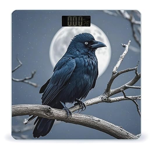 Night Crow Scale for Body Weight Accurate Digital Bathroom Scale Toughened Glass High Precision Scales Smart Weight Scales with Large LCD Backlight Display Weighing Machine