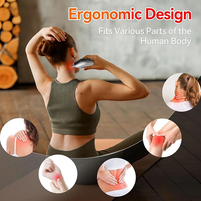 Muscle Scraper ToolElectric Fascial Knife for Deep Tissue Massage - 4 Modes 3 Heating 3 VibrationElectric Gua ShaMyofascial Release Tool for Whole Body