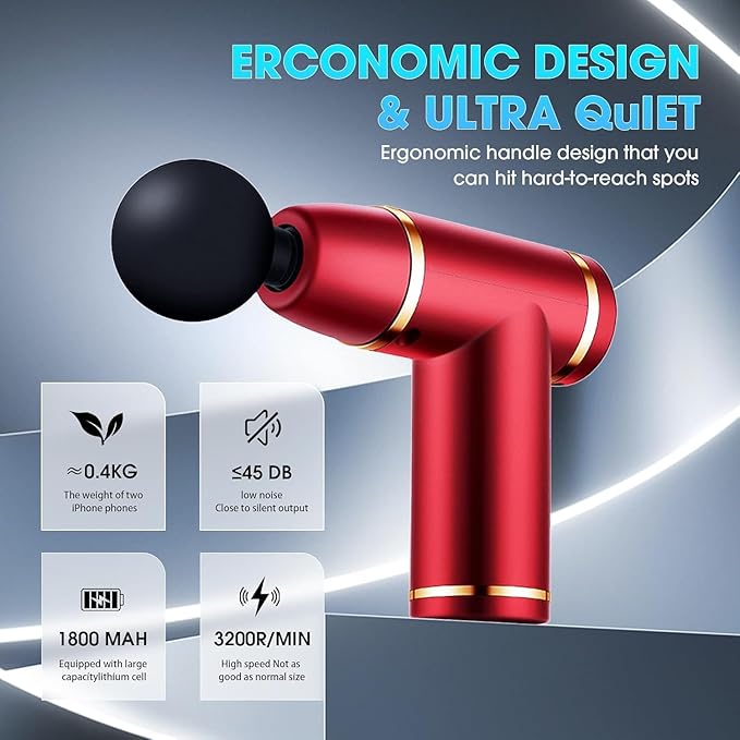 Massage Gun Deep Tissue for Muscles Back Neck Shoulder Leg Pain ReliefPercussion Massage Gun for Athletes Body Massager Tool