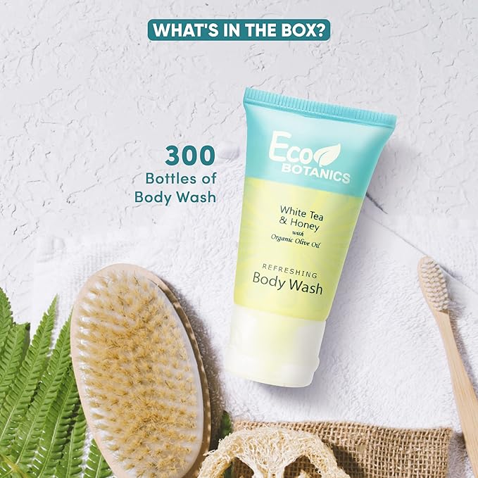 Eco Botanics Travel-Size Hotel Body Wash Soap 1 oz. (Case of 300)