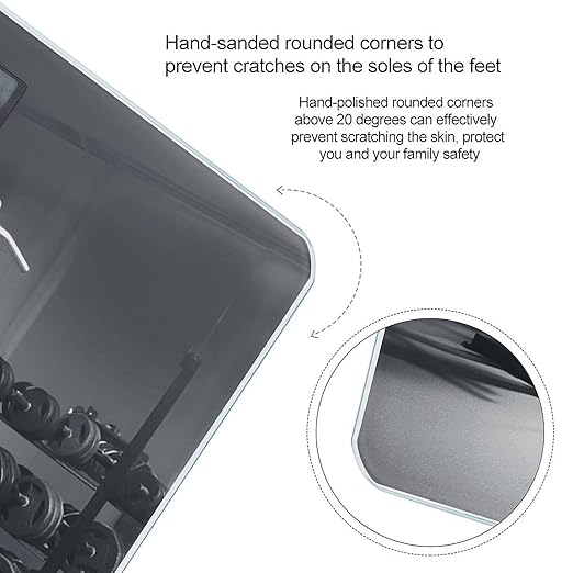 Gym Equipment Weight ScaleClear LED Display Bathroom Digital Weighing ScaleTempered Glass Digital Bathroom Scale for Body Weight Capacity Up to 400 Lbs