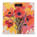 Colorful Flowers Weight Scale Large Digital Bathroom Scales with Bright LED Display Non Slip Digital Scale and Step On Fashion Weighing Machine for Body