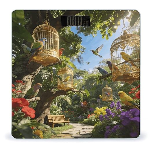 Golden Aviary Garden Smart Scale for Body Weight Digital Bathroom Scale Toughened Glass Weight Scale with Large LCD Backlight Display High Precision Scales Weighing Machine
