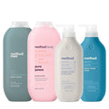 Bundle of Method Sea + Surf Body Wash 18 oz (Pack of 1) + Pure Peace Body Wash 18 oz (Pack of 1) + Simply Nourish Body Lotion 14 oz (Pack of 1) + Glacier + Granite Body Lotion 14 oz (Pack of 1)