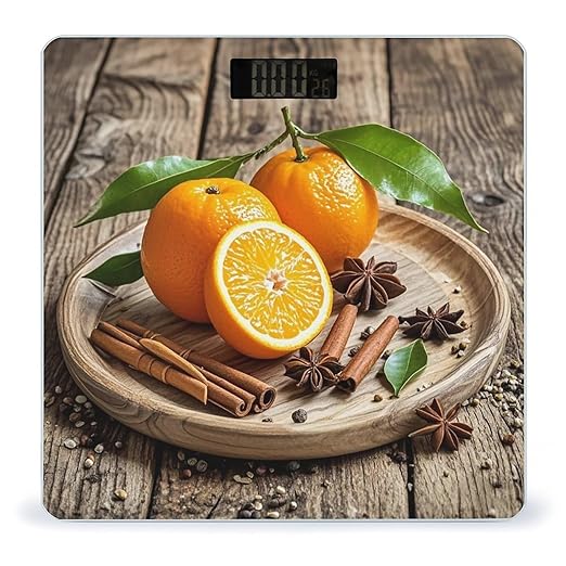 Oranges and Spices Scale for Body Weight Digital Bathroom Scale Toughened Glass High Precision Scales for Body Weight with Large LCD Backlight Display Weight Scales