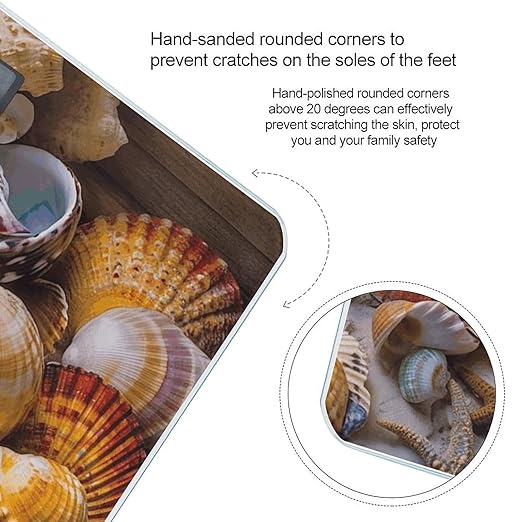 Sea Shell Treasures Scale for Body Weight Digital Bathroom Scale Accurate Smart Weight Scales with Large Display Weighing Machine High Precision Scales