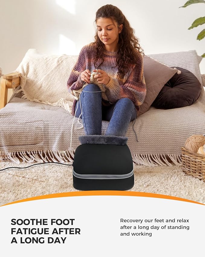 CooCoCo FSA Eligible Heated Foot Massager HSA Approved Foot Warmer Shiatsu Foot Heater for Plantar Fasciitis &amp Neuropathy Feet Massage Machine for Pain Relief
