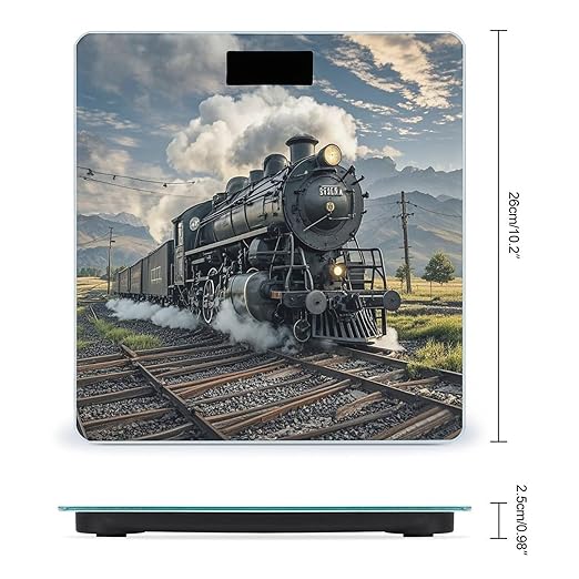 Steam Locomotive Train Scale for Body Weight Smart Scales Digital Bathroom Scale High Precision Weighing Scales with Large Display Weighing Machine for People