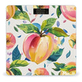 Colorful Peach Watercolor Bathroom Scale for Body Weight Bathroom Digital Electronic Weighing Scale with Back Lit LED Display Sturdy Tempered Glass Weight Watchers Scales 400lb