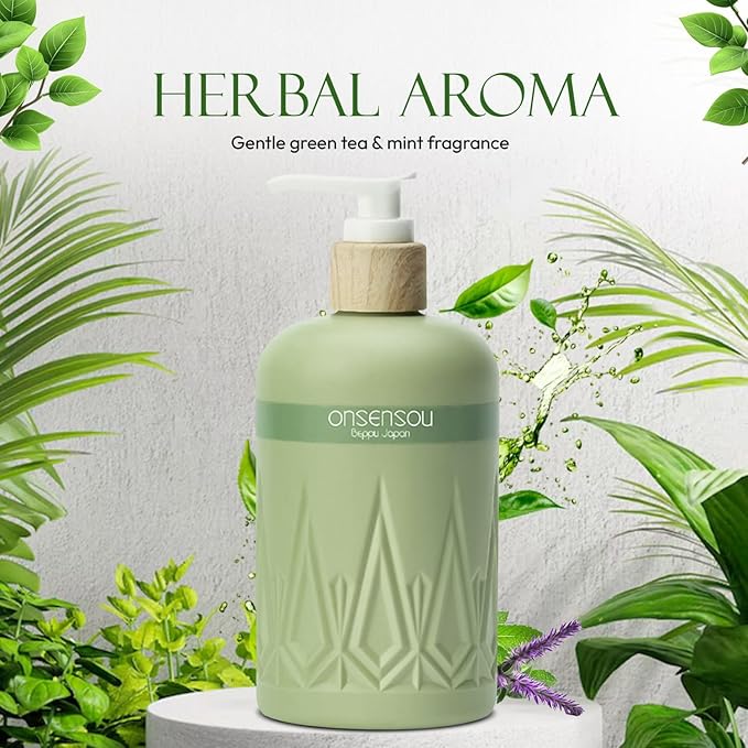 Moisturizing Body Wash for Sensitive Skin Women &amp Men Full Body Washes with Hot Spring Yeast Green Algae &amp Kaolin from Japan Natural Body Wash Daily Use 2EA Each 10.1 Fl Oz