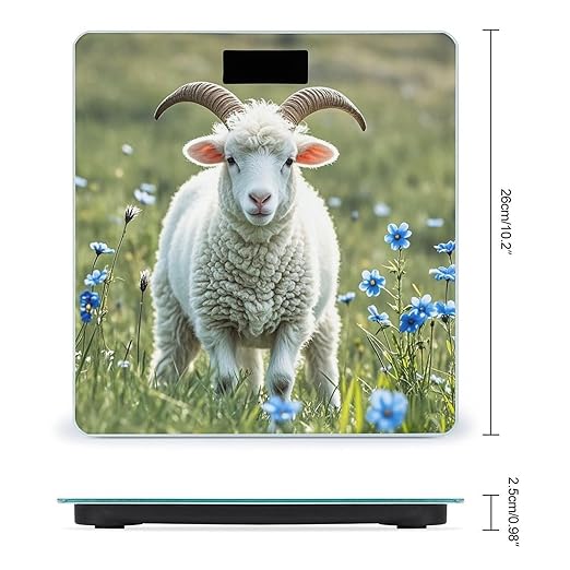 Sheep Scale for Body Weight Accurate Digital Bathroom Scale Toughened Glass High Precision Scales Smart Weight Scales with Large LCD Backlight Display Weighing Machine
