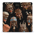 African Ritual Ethnic Tribal Scale for Body Weight High Precision Digital Weight Scales with LCD Display Anti-Slip Sturdy Slim Tempered Glass Bathroom Scale for Home Use