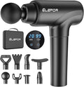 Elefor Massage Gun Deep TissuePercussion Back Massager Gun for Athletes Muscle Massage Gun for Pain Relief with 8 Massage Heads &amp 20 Speeds (Matte Black)