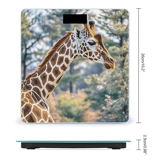 Giraffe High Neck Spot Scale for Body Weight Highly Accurate Digital Bathroom Body Scale Digital Bathroom Scales for People Anti-Slip Large LCD Display Smart Scales